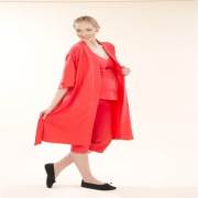 Chezmam 4569 Renkli Pamuk Sabahlık / Nar Çiçeği / ST (Standart)