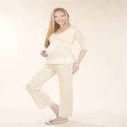 Chezmam 4708 Dantelli Yarım Kollu Emzirme Pijama / Krem Renk / S