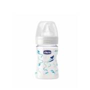 Chicco Desenli Cam Biberon Silikon 150 ml - Erkek