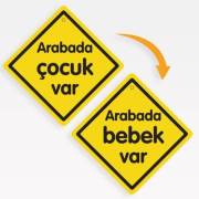 Mycey Arabada Çocuk - Bebek Var Yazısı