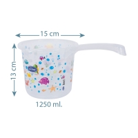 Sevi Bebe Desenli Şeffaf Maşrapa- Beyaz