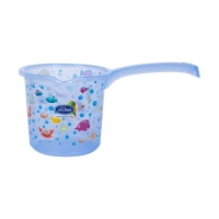 Sevi Bebe Desenli Şeffaf Maşrapa- Mavi