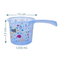 Sevi Bebe Desenli Şeffaf Maşrapa- Mavi