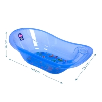 Sevi Bebe Şeffaf Giderli Bebek Banyo Küveti - Mavi