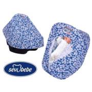 Sevi Bebe Ana Kucağı Örtüsü - Lacivert Puanlı