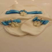 Bibi & Mimi Mavi Kurdeleli Ayıcıklı Şapka Set