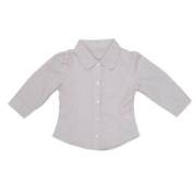 Bebepan Çizgili Kız Gömlek Gri Çizgi 6-9 Ay