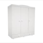 Babyhope 953-55 Nevada 3 Kapaklı Dolap - Parlak Beyaz