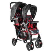 Babyhope P738 İkiz Bebek Arabası - Kırmızı Siyah