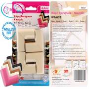 Miny Baby MB-602 Köşe Koruyucu Kauçuk 4lü - Krem