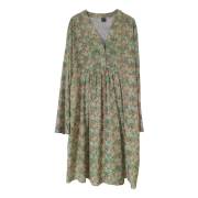 Hell Klar Uzun Kol Çiçek Desenli Elbise 44 Beden Mint