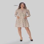 Hell Klar Uzun Kol Çiçek Desenli Elbise 42 Beden Mint