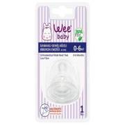Wee Baby 794 Damaklı Geniş Ağızlı Biberon Emziği  Az Akış No:1