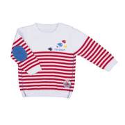 Minipan 9105 Aquarium Triko Kazak Beyaz/Kırmızı Çizgili 12-18 Ay