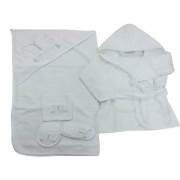 Bbtf-3144 Bornoz Seti beyaz kelebekli