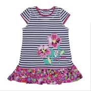 Bebepan 8608 Pink Çizgili Elbise Orjinal Renk 12-18 Ay