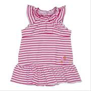 Bebepan 7069 Ringel Elbise Beyaz/Fuşya 18-24 Ay