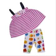 Bebepan 8577 Colors Bluz Tayt Takım Fuşya/Beyaz/Emprime 9-12 Ay