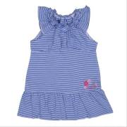 Bebepan 7069 Ringel Elbise Beyaz/İndigo Ringel 9-12 Ay