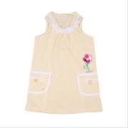 Bebepan 7068 Ringel Elbise Beyaz/Sarı Ringel 9-12 Ay