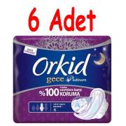 Orkid Platinum Ultra Gece 6lı Hijyenik Ped 6 Adet
