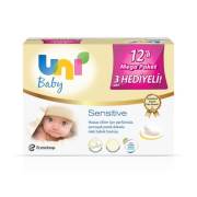 Uni Baby Sensitive Mega Paket 3 Adet Hediyeli 12li Islak Mendil