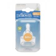 Dr.Browns Doğal Akış Biberon Emziği 2li 6+ Ay No:3 (332-GBX2)