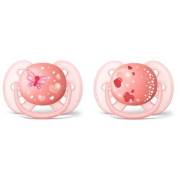 Philips Avent Ultra Soft Desenli Emzik 6-18 Ay Pembe -  SCF223/22