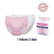 Sevi Bebe İkili Alıştırma Külodu Pembe/Beyaz - No:2