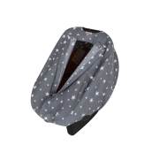 Sevi Bebe Ana Kucağı Örtüsü - Gri Yıldızlı