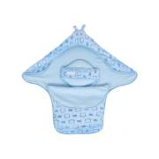 Sevi Bebe Desenli Velboa Bel Koruyuculu Battaniye - Mavi