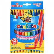 Carioca 41457 Birello Jumbo Standart Çift Uçlu Keçe Kalemi 12li