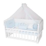 Bambidoo B-5015 Ahşap Tutku 60x120 Beşik Beyaz - Mavi Prens