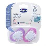 Chicco Physio Compact Silikon 2li Emzik 6-12 Ay - Kız