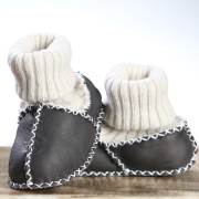 Pialetti Baby Ayşecik Bebe 0-6 Ay Lastikli Patik Antrasit - 18 Numara