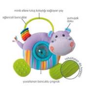Bondigo Diş kaşıyıcı ve yaylı çıngırak hippo