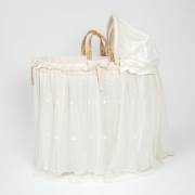 Funna Baby Premium Baby Hasır Sepet Seti - Krem