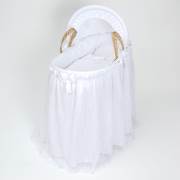 Funna Baby Premium Baby Hasır Sepet Seti - Beyaz