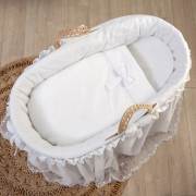 Funna Baby Premium Baby Hasır Sepet Seti - Beyaz