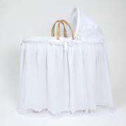 Funna Baby Premium Baby Hasır Sepet Seti - Beyaz