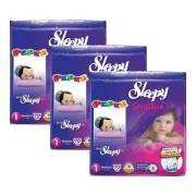 Sleepy Sensitive Newborn Jumbo 180 Adet Bebek Bezi 1 Numara
