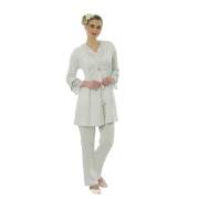 Limissi 3lü Sabahlık Pijama Takımı 3001 Ekru - S