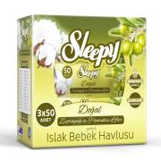Sleepy Zeytinyağlı Kapaklı Islak Mendil 3x50 Adet