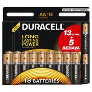 Duracell Alkalin AA Kalem Pil (13+5) 18li Paket