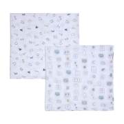 Funna Baby 9514 Adventurer 2li Muslin Battaniye - 90x90 cm / Mavi