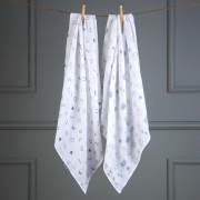 Funna Baby 9514 Adventurer 2li Muslin Battaniye - 90x90 cm / Mavi