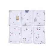 Funna Baby 9527 Party 6lı Muslin Ağız Bezi - 30x30 cm / Turuncu