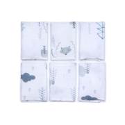 Funna Baby 9535 Forest 6lı Muslin Ağız Bezi - 30x30 cm / Gri