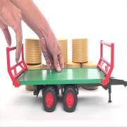 Bruder 8 Yuvarlak Saman Balyalı Nakliye Römorku BR02220