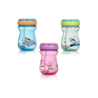 Bebedor Akıllı Pipetli Bardak 360 ml +9 Ay-Mavi